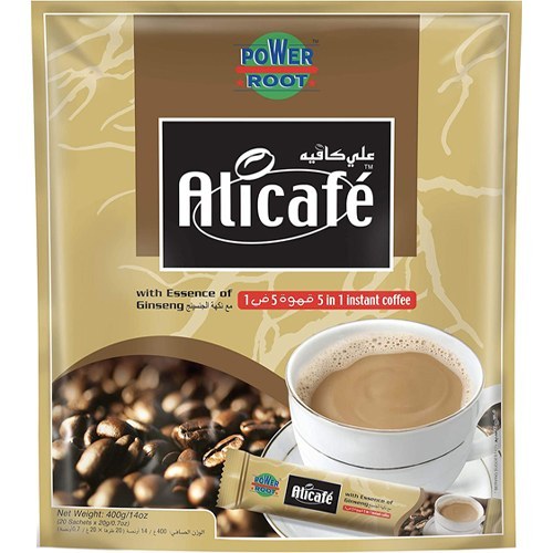  علی‌کافه طلایی جینسینگ‌دار بسته ۲۰ عددی Alicafe